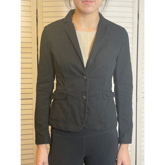 rag & bone Nancy Fitted Cotton Blazer Black Size 2 - Picture 4 of 11
